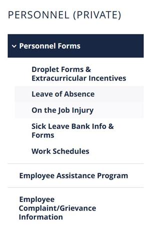 Private Site Personnel Forms